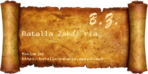 Batalla Zakária névjegykártya